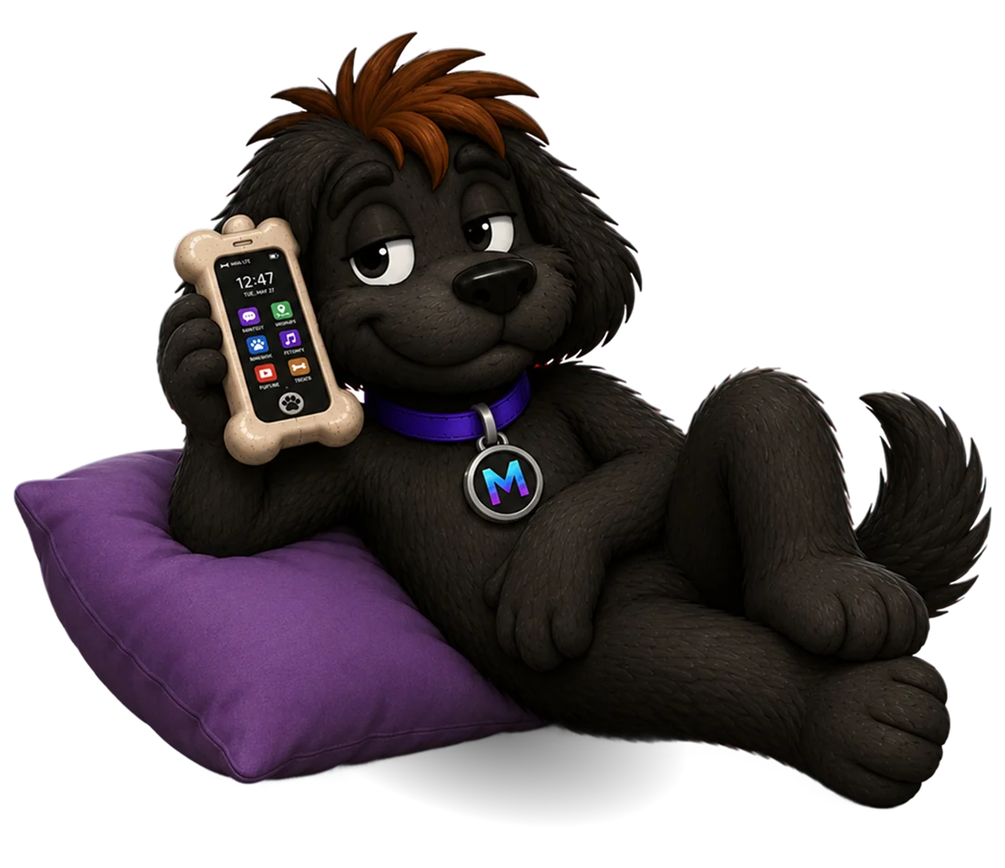 Myro relaxing with phone